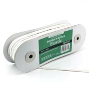 Double Knitted Elastic, 9mm x 80m, White